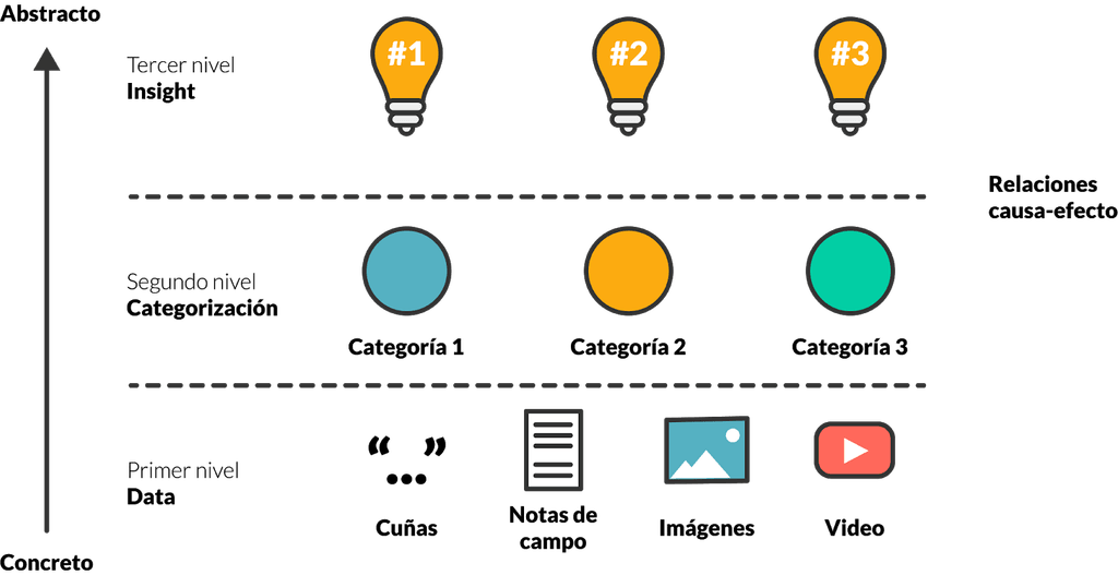 Esquema desde la Data a los insights. 