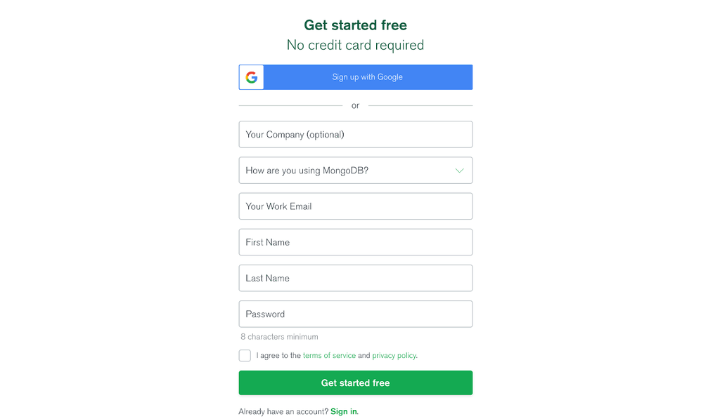 Creación de usuario MongoDB Atlas