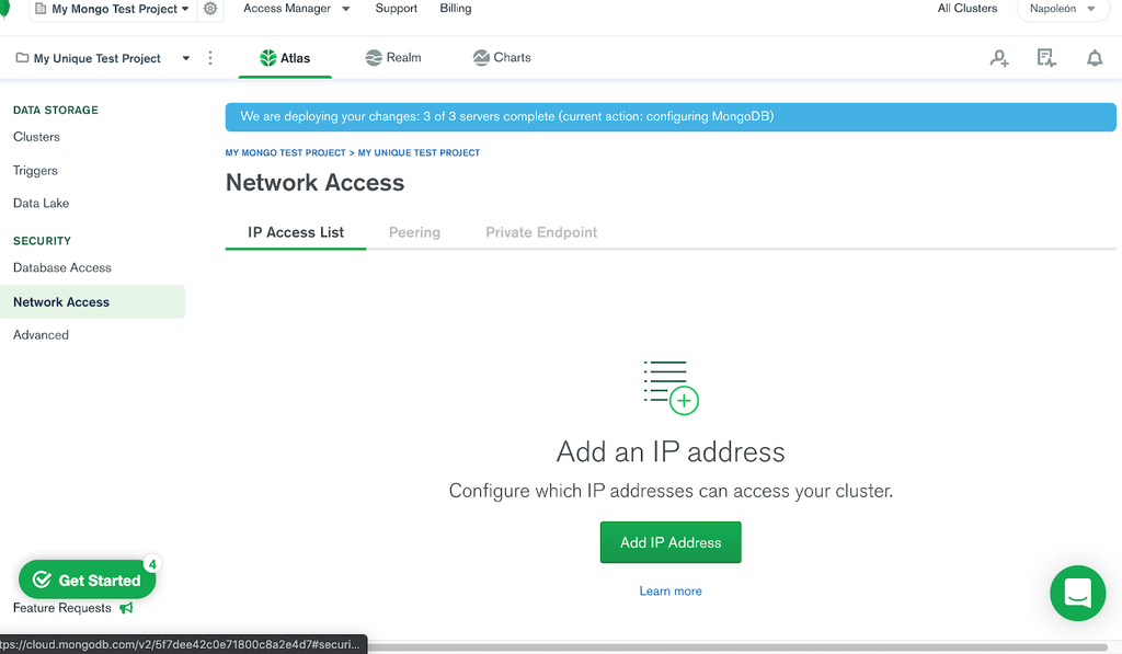 Agregar una dirección IP.