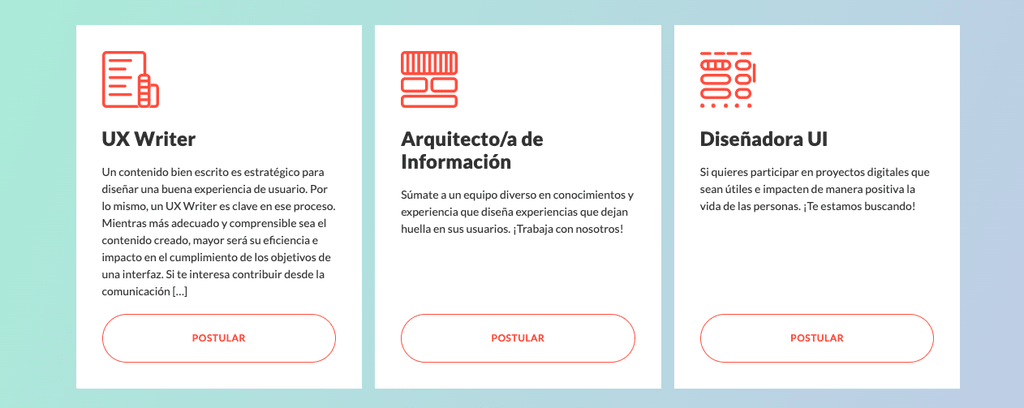 Oferta laboral de Arquitecto de Información.