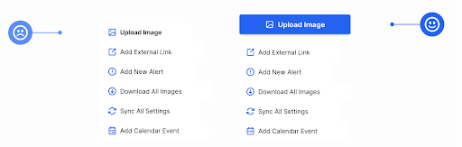 Jerarquía en el menú.