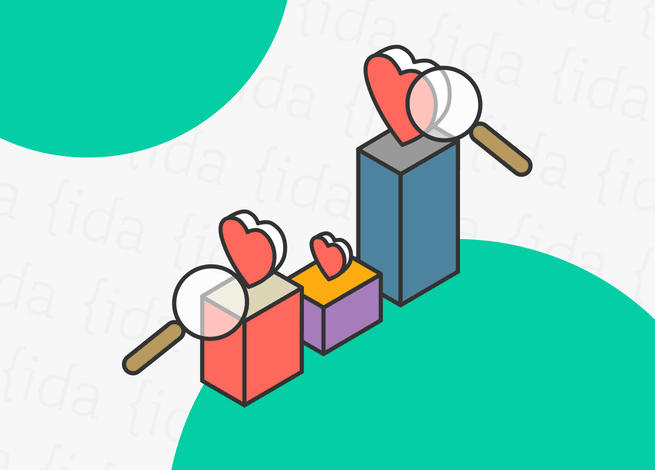 Gráfico de barras con corazones en su parte superior, las cuales reflejan las tendencias del 2021.