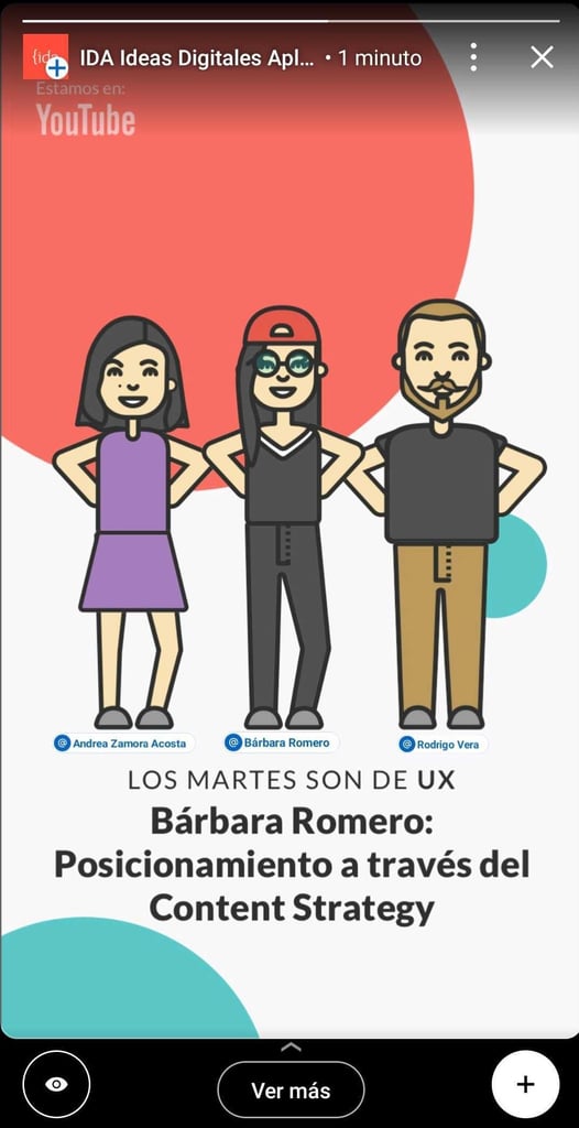 Opción de Swipe-Up en LinkedIn.