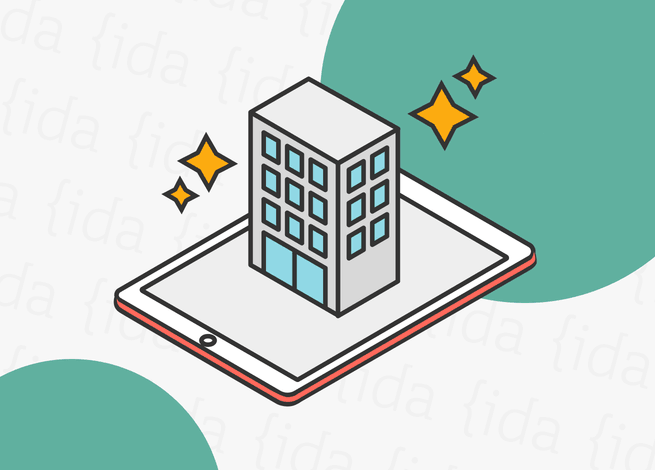 Edificio sobre tablet lo que refleja la realidad aumentada.