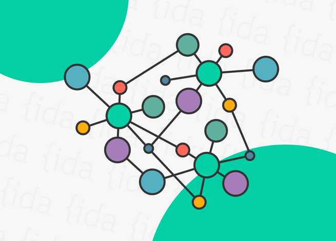 Iconografía que muestra a círculos conectados entre si.