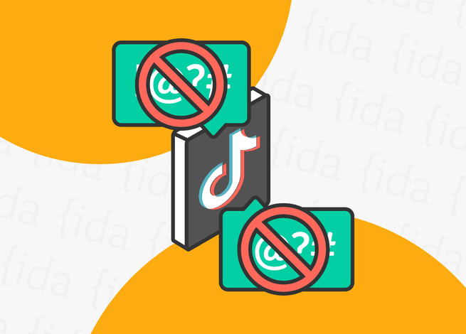 Logo de TikTok con contenido bloqueado.