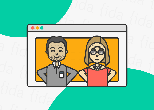 Referencia a una página web con personas en su interior.