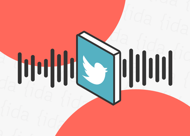 Logo de Twitter con audio detrás, que hace referencia a Spaces.