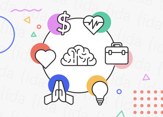 ícono de un cerebro con figuras a su alrededor que demuestra los cambios en los hábitos de nuestra vida.