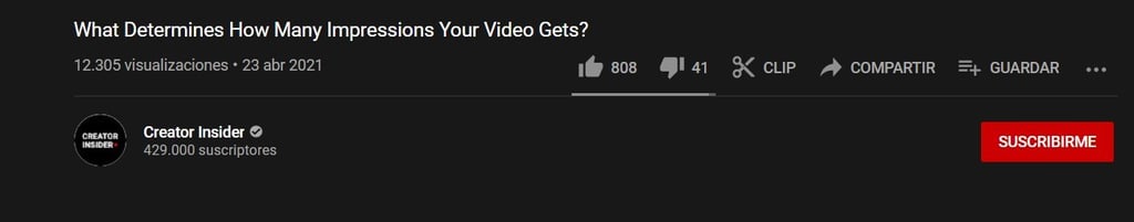 Visión de los "Clips" en YouTube