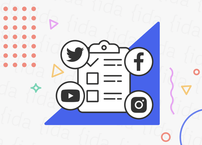 Checklist que hace referencia a un protocolo de redes sociales.