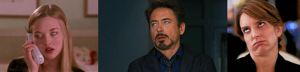 tres personas con gestos de cansancio y desaprobación.