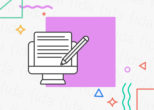 Computador que tiene una hoja en su parte superior junto a un lápiz.