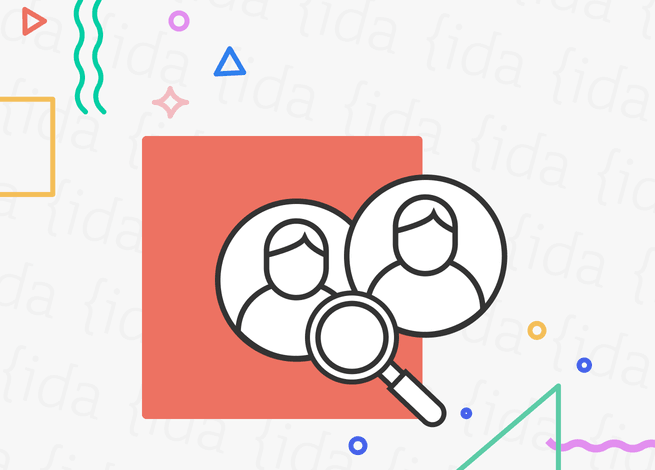 Iconos de personas con una lupa, lo que hace referencia a la investigación de usuarios.