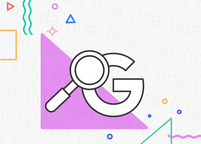 Lupa con el logo de Google por debajo.
