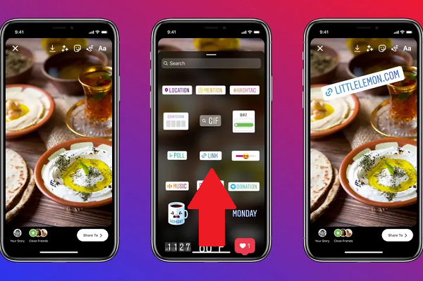 Sticker que reemplaza al Swipe up de Instagram.