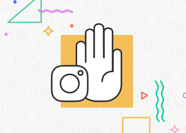 Instagram y una mano que indica la pausa de su versión para niños.