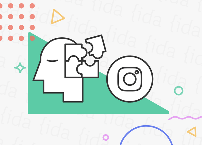 Logo de Instagram y referencia a la salud mental.