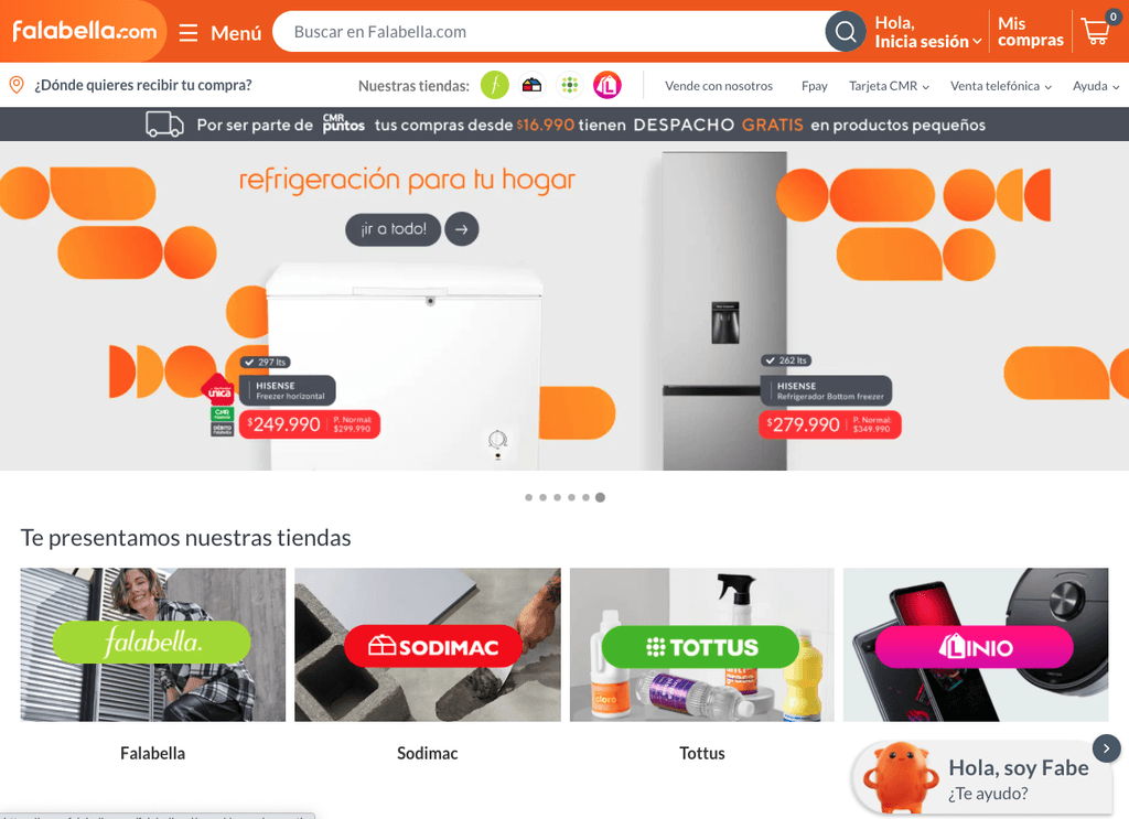 Nuevo diseño del sitio "Falabella.com"
