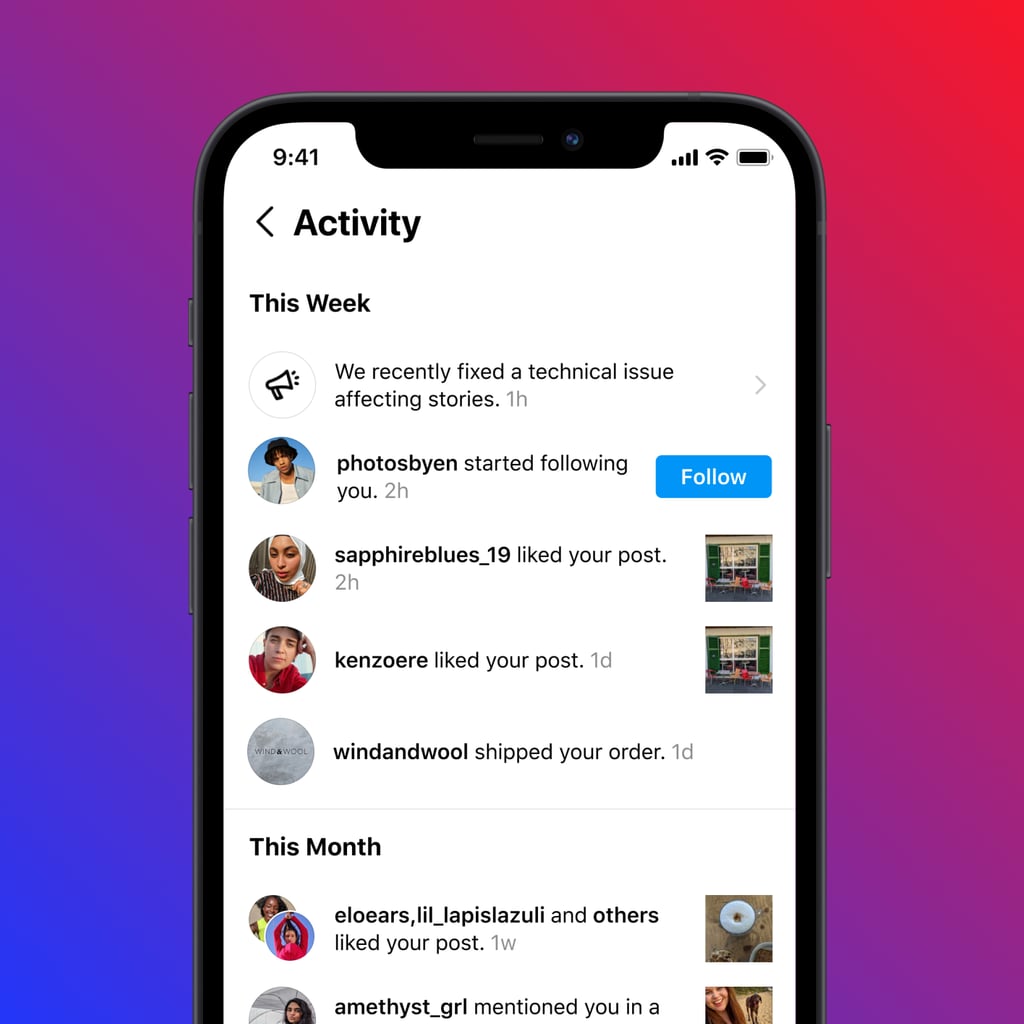 alerta de fallas en Instagram.