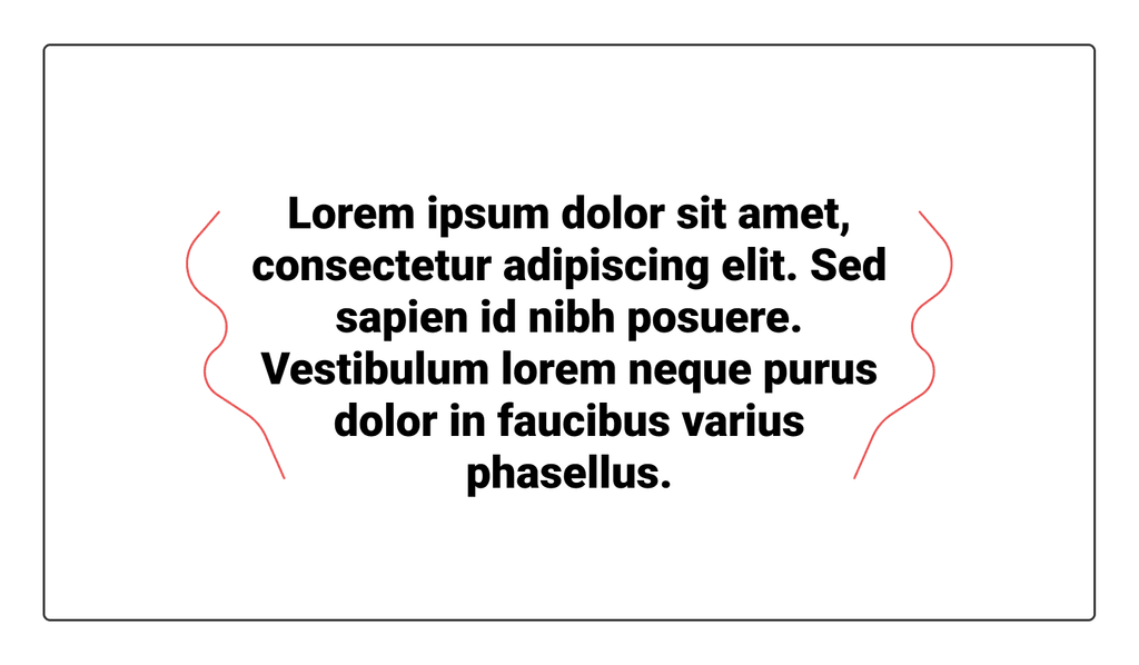 Alineación de texto en el centro.