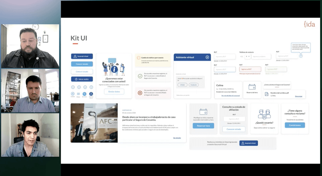Rodrigo Vera, Juan Benítez y Luciano Cimino en la presentación de ILA21.