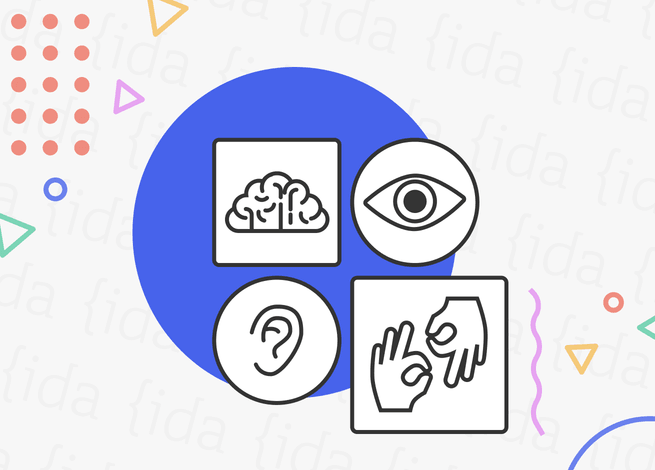 Iconos que hacen referencia a los tipos de Accesibilidad.