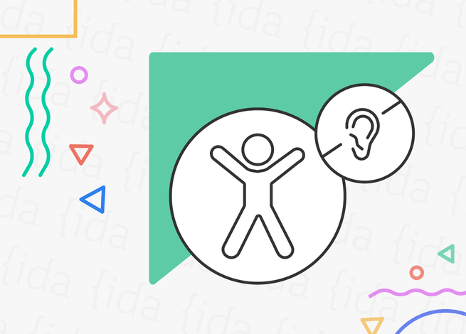 Logo de accesibilidad acompañado por un icono que hace referencia a la discapacidad auditiva.