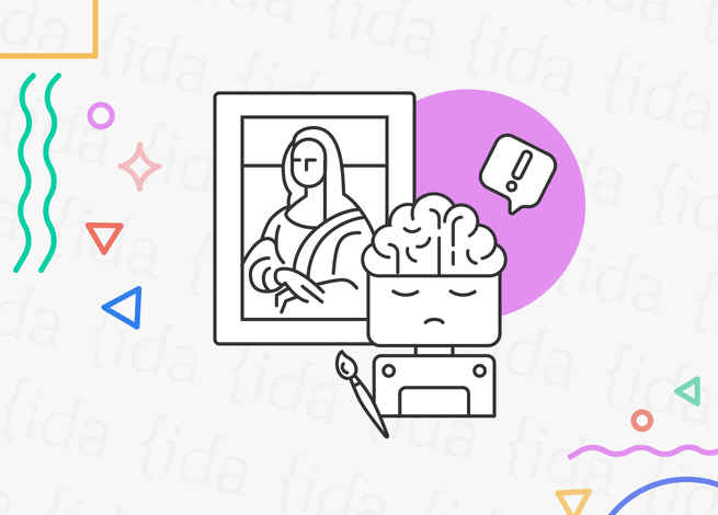 Robot que refleja una IA pintando una obra de arte.