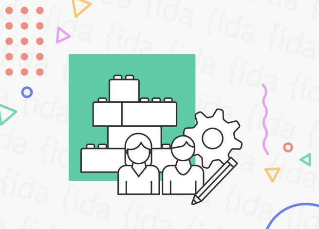 Bloques de lego y dos personas que son neurodivergentes.