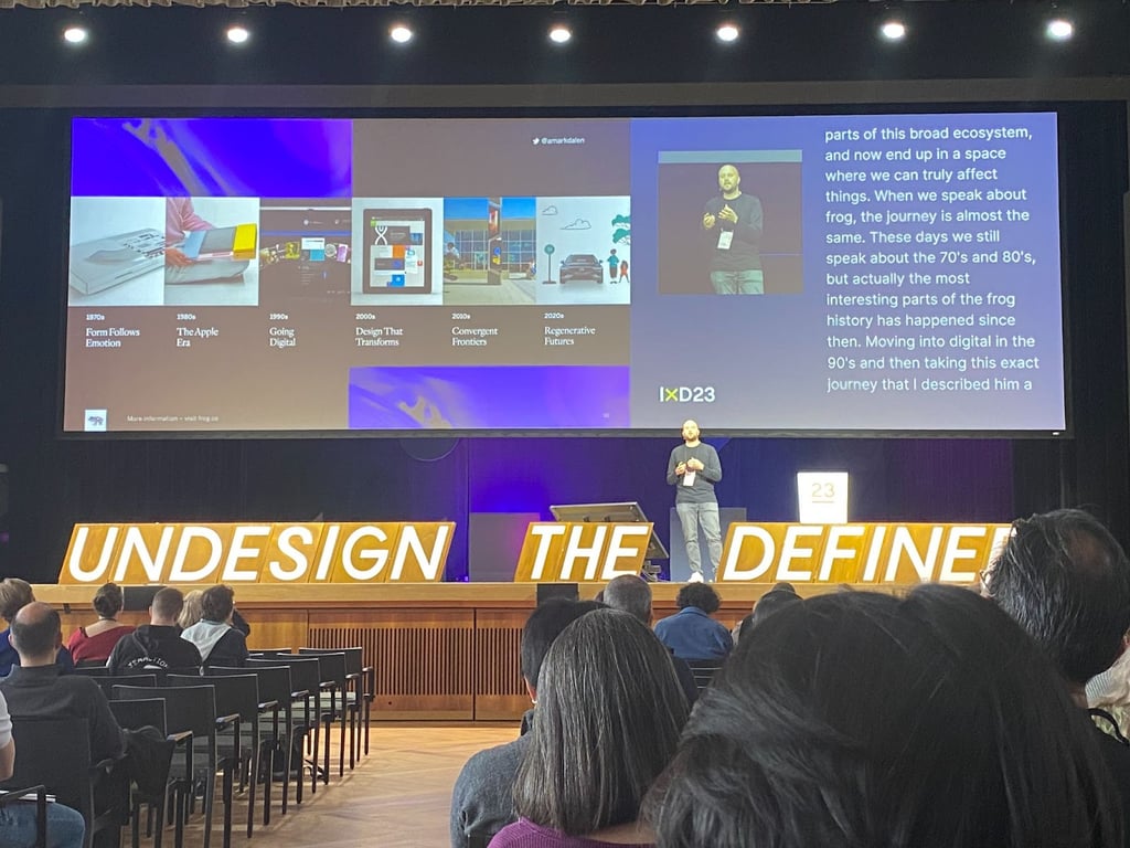 Parte del primer día de la conferencia de IxD 2023.