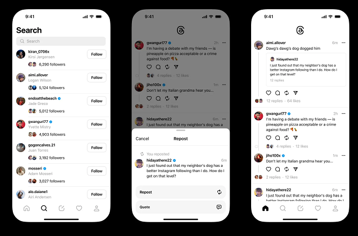Interfaz de Threads.