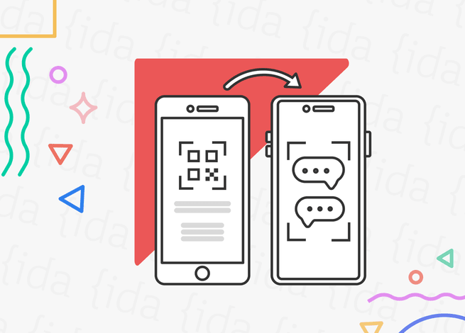 Transferencia de datos por WhatsApp mediante códigos QR.